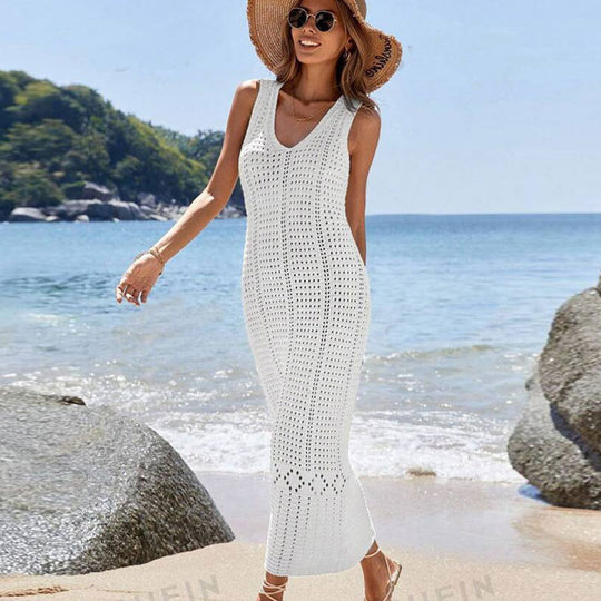 Damen modisches Häkel-Strandkleid R&B