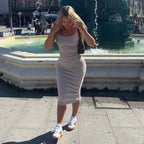 Damen Figurbetontes Midi-Kleid mit raffinierten Raffungselementen R&B