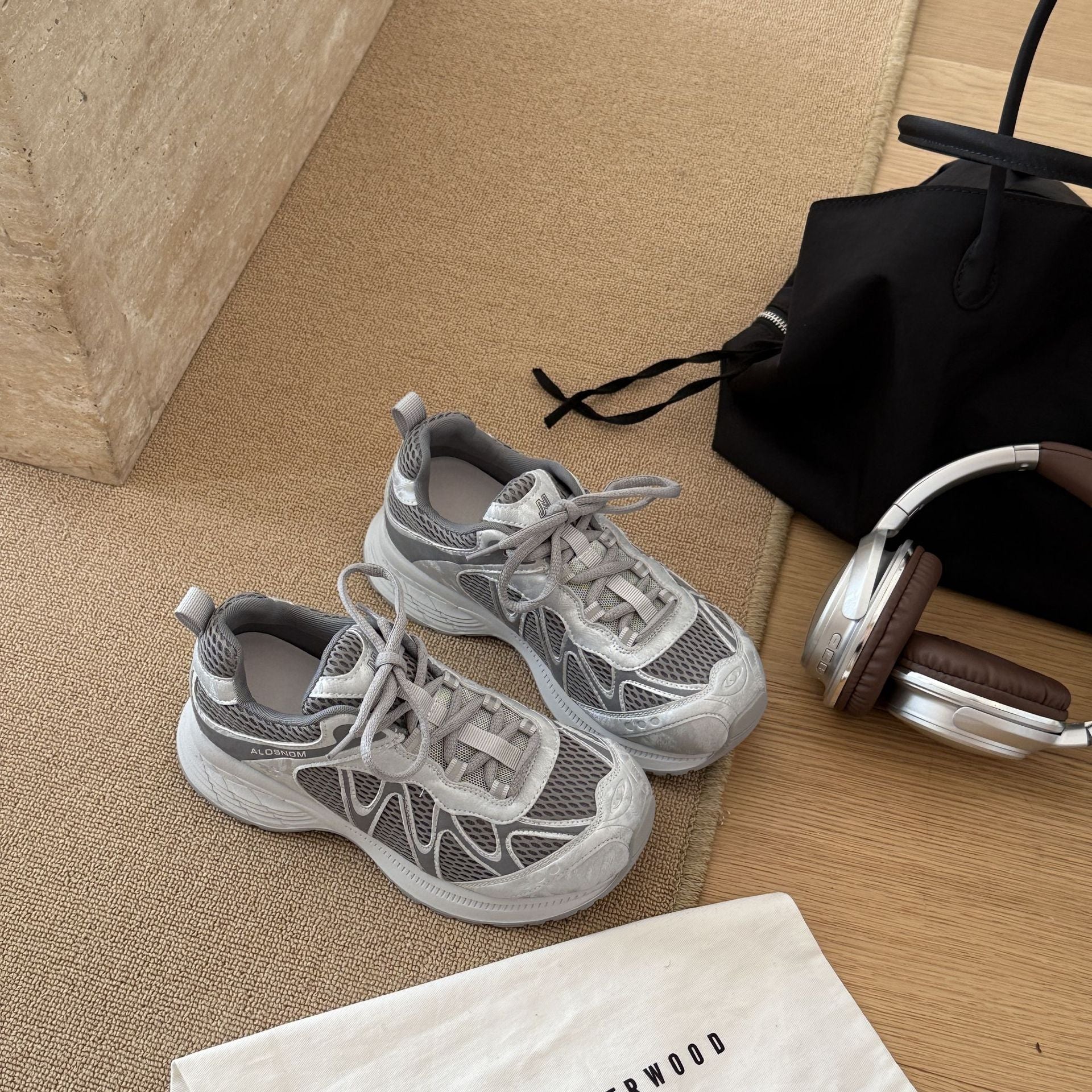 Damen Sportliche Sneaker mit atmungsaktivem Mesh-Obermaterial und gepolsterter Sohle