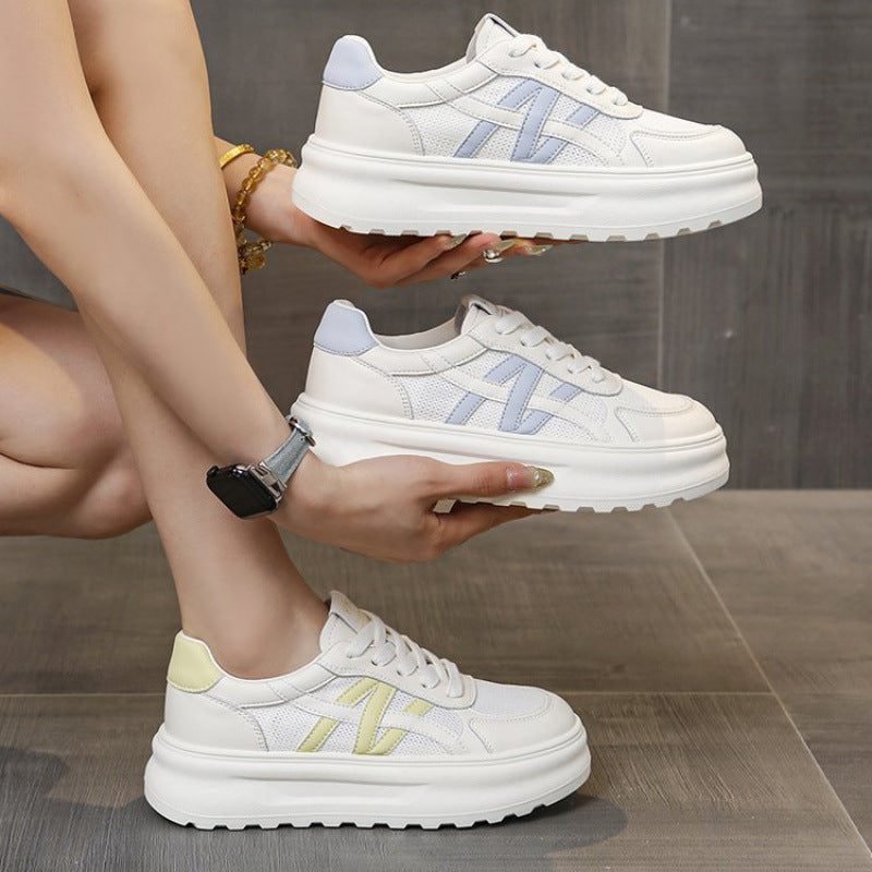 Damen Sportliche Sneaker mit bequemer Plateausohle und atmungsaktiver Obermaterialstruktur R&B