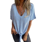 Damen Glitzernde V-Pullover Bluse
