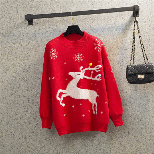 Damen Kuscheliger Weihnachtspullover mit festlichem Rentierdesign R&B