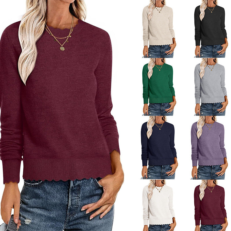 Damen Sweater mit Wellenkante R&B