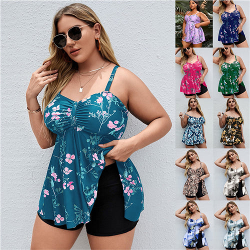 Damen Tankini mit schmeichelndem Design und integrierten Shorts R&B