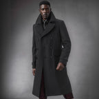 Herren eleganter Dufflecoat mit tiefem Revers und praktischen Taschen R&B