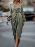 Damen elegantes und fließendes Maxi-Kleid R&B