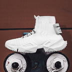 Damen High-Top Sneakers mit elastischem Strick und stylishem Design R&B