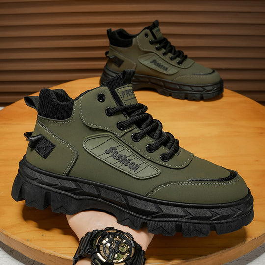 Herren High-Top Sneakers mit robustem Profil und rutschfester Sohle R&B