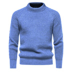 Herren Grobstrickpullover mit hohem Kragen und zeitlosem Design R&B