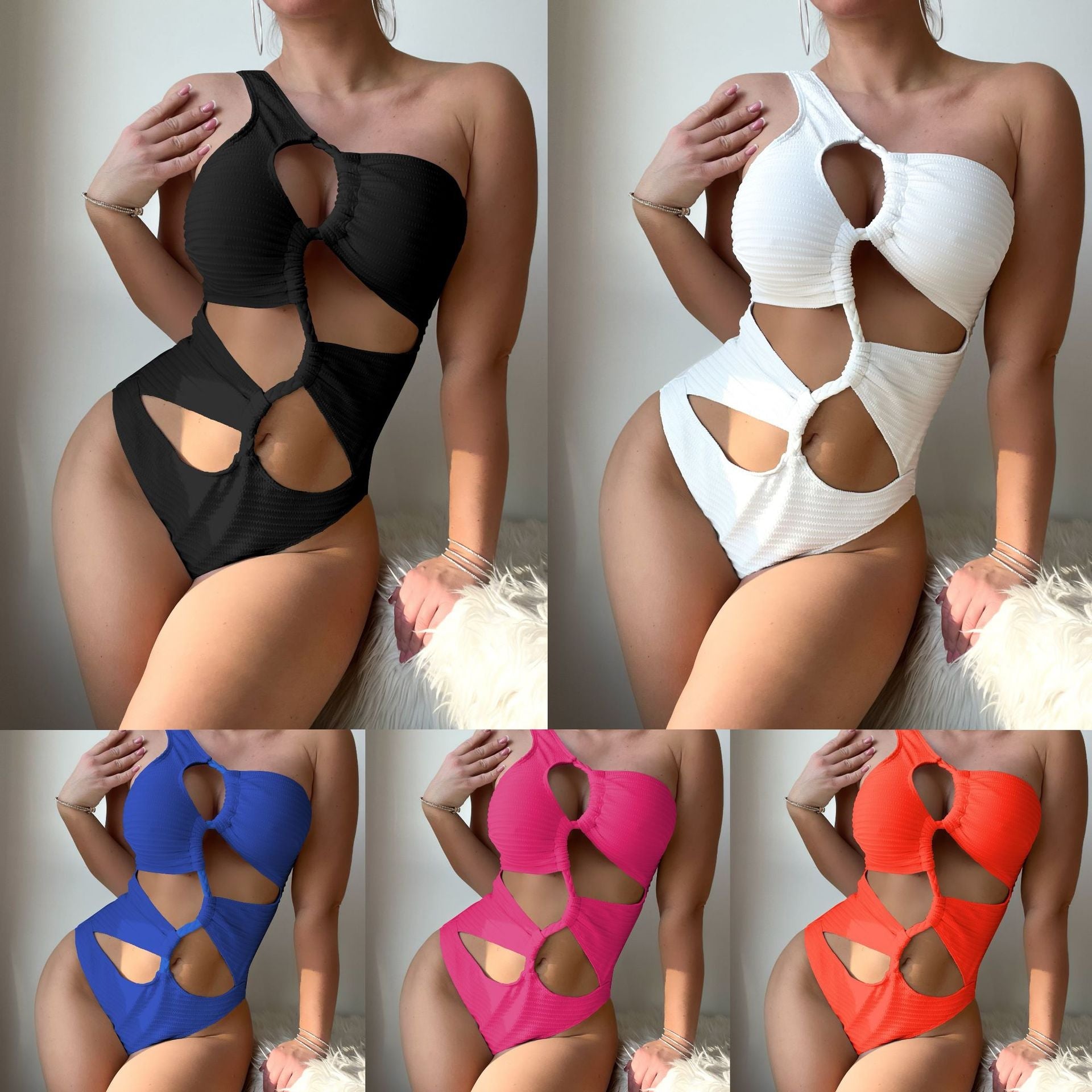 Damen Einteiler Badeanzug mit aufregendem Cut-Out-Design R&B