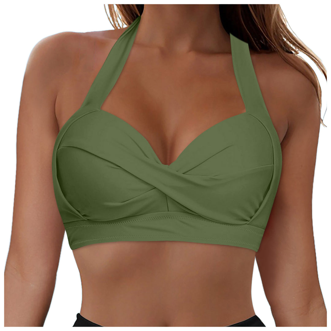 Damen Modisches Bikinioberteil mit Wickeldesign R&B