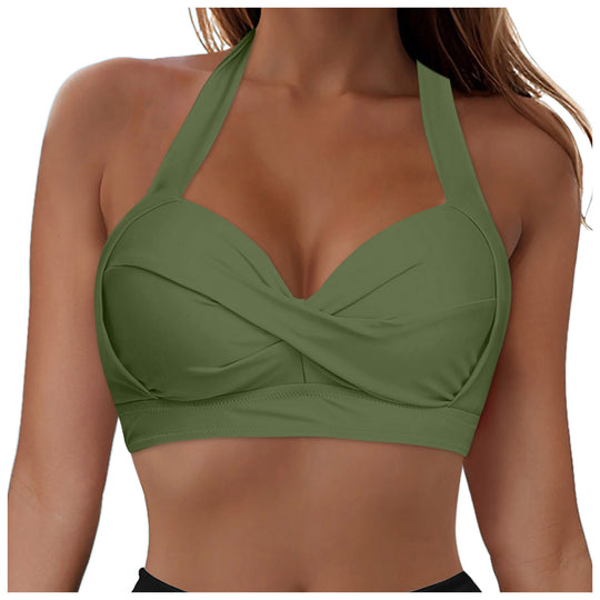 Damen Modisches Bikinioberteil mit Wickeldesign R&B