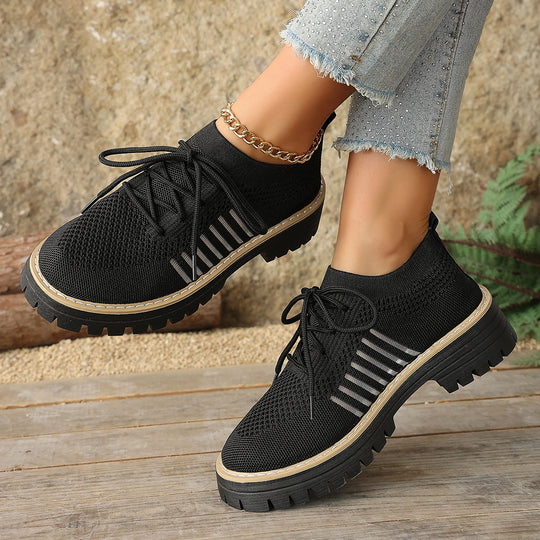 Damen Sportliche Sneakers mit atmungsaktivem Strickoberteil und rutschfester Sohle R&B