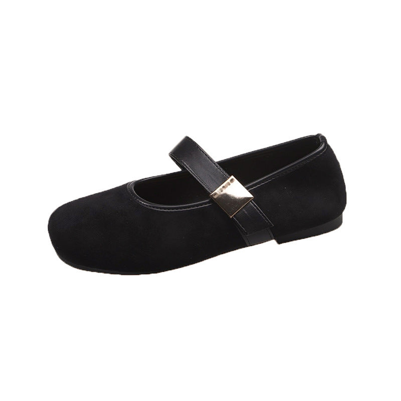 Damen Elegante Ballerinas mit verstellbarem Riemen und hochwertiger Verarbeitung R&B