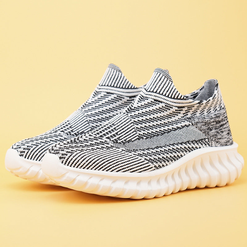 Damen Modische Strick-Sneaker mit rutschfester Sohle