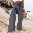 Damen Weite hose mit elastischem Bund und praktischen Taschen R&B