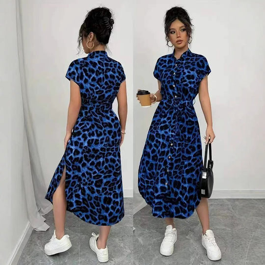 Damen Maxikleid mit Tiermuster R&B