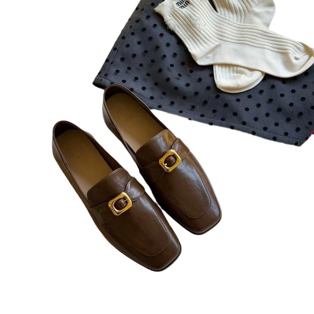 Damen Elegante Businessslipper mit dekorativem Schnallenverschluss