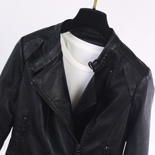 Damen lässige Bikerjacke aus hochwertigem  R&B