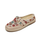 Damen Bequeme Stoffschlüpfschuhe mit buntem Druck R&B