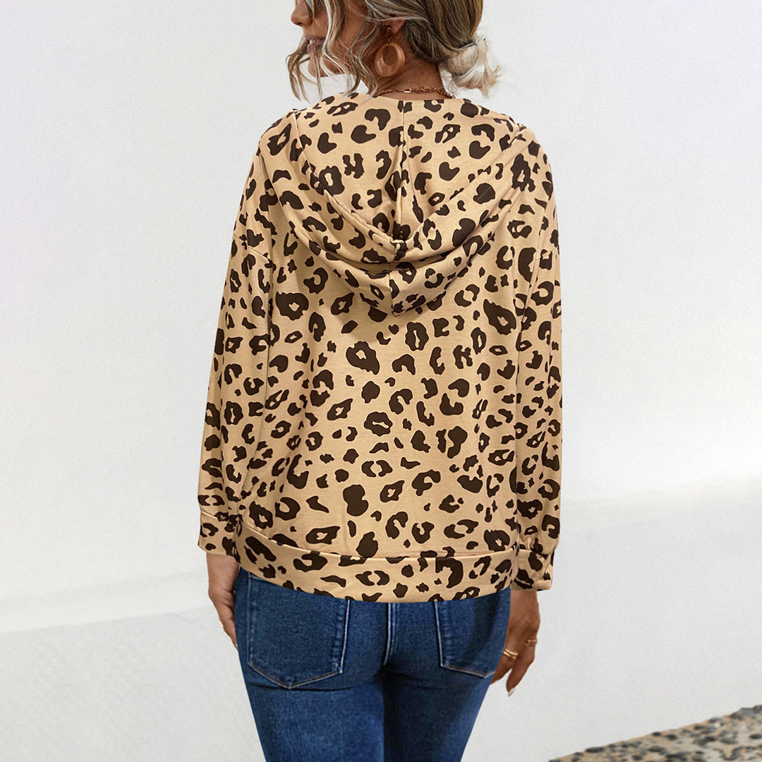 Damen Kapuzenpullover mit exklusivem Tiermuster und bequemer Passform R&B