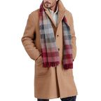Herren eleganter und wärmer Wintermantel mit doppelter Knopfleiste und praktischen Taschen R&B