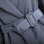 Damen Elegante und warme Wattierte Jacke mit Taillengürtel R&B