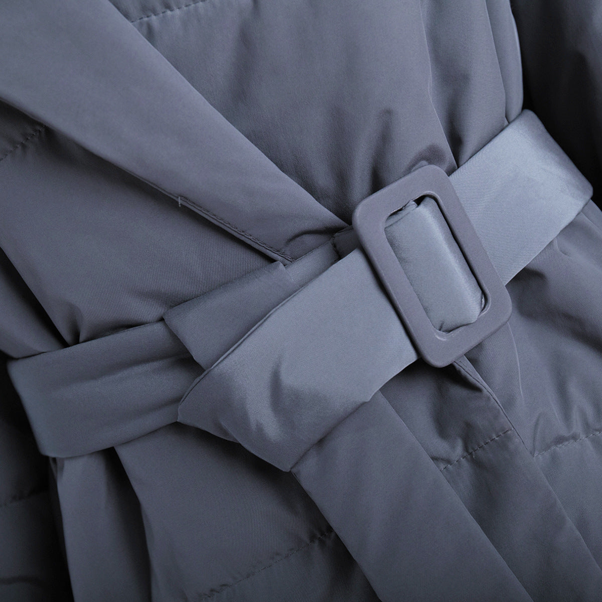 Damen Elegante und warme Wattierte Jacke mit Taillengürtel R&B