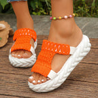 Damen Wedge-Sandalen mit innovativem Riemendesign und komfortabler Sohle R&B