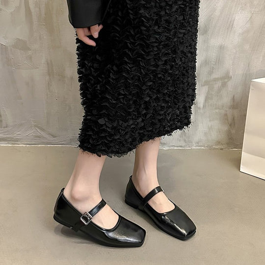 Damen Ballerinas mit verstellbarem Schnallenriemen und elegantem Design R&B