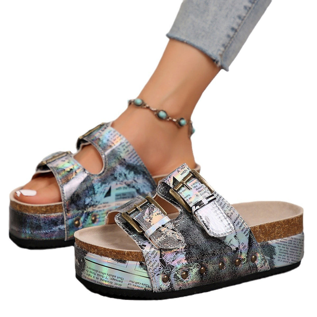 Damen Komfortable Zehentrenner-Sandalen mit verstellbaren Riemen und Fußbett R&B