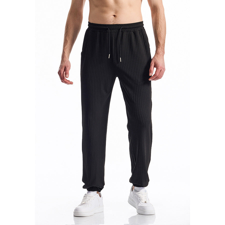 Herren bequeme Activewear-Hose mit elastischem Bund und gestreiftem Design R&B