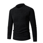 Herren Strickpullover mit strukturiertem Zopfmuster und hohem Kragen