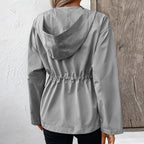 Damen leichte Kapuzenjacke mit einstellbarem Bund