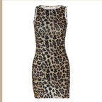 Damen Minikleid mit Leo-Muster R&B