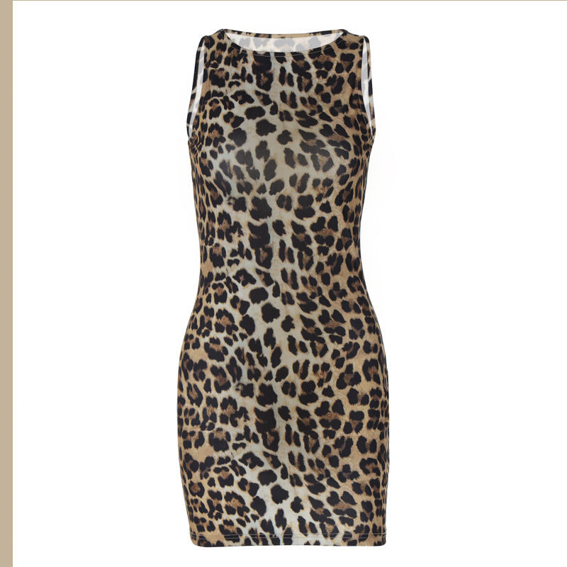 Damen Minikleid mit Leo-Muster R&B