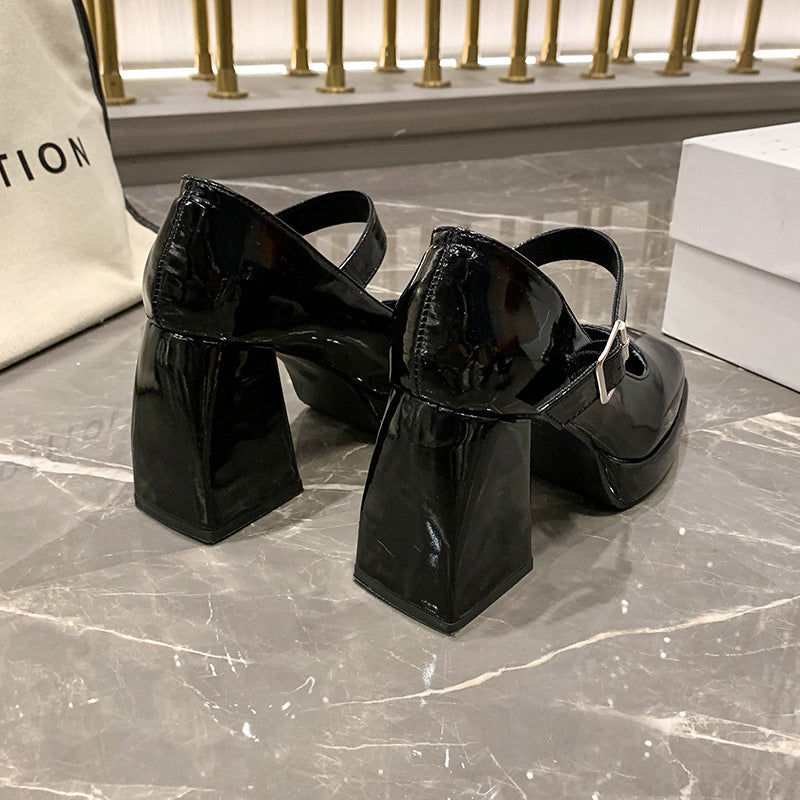Damen elegante Plateau-Pumps mit Perlen-Detail R&B