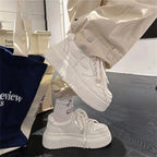 Damen modische Plateau-Sneaker mit trendigem Design und rutschfester Sohle R&B