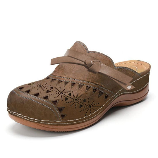 Damen Clogs mit durchbrochenem Obermaterial und komfortabler Fußbettgestaltung R&B
