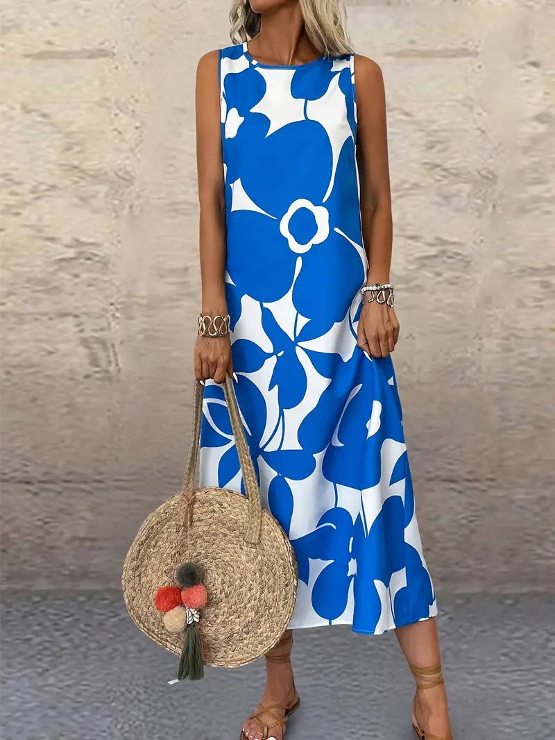 Damen Maxikleid mit floralem Muster R&B