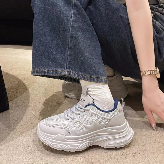 Damen sportliche Sneakers mit atmungsaktivem Mesh-Obermaterial und rutschfester Sohle R&B