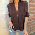 Damen lässige Strickbluse R&B