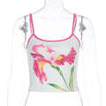 Damen Oberteil im floralen Design mit Spaghettiträgern R&B