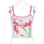 Damen Oberteil im floralen Design mit Spaghettiträgern R&B