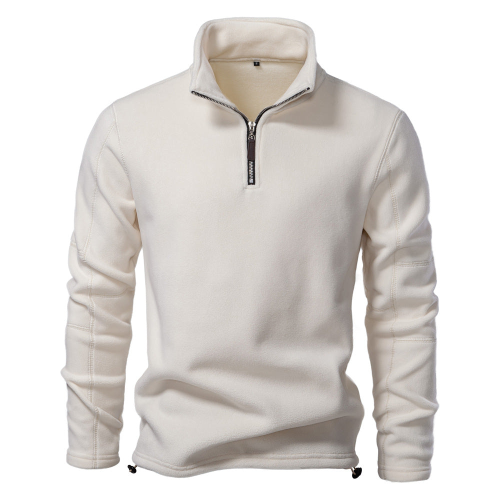 Herren Mikrofleece Pullover mit halbem Reißverschluss R&B