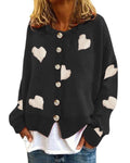Damen Strickjacke mit Herzen R&B