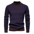 Herren Feinstrickpullover mit Rollkragen und Streifenmuster