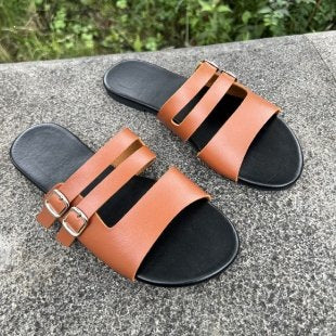 Damen Komfortable Doppelschnallen-Sandalen R&B