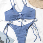 Damen Triangel-Bikini mit raffiniertem Schnitt und verstellbaren Trägern R&B