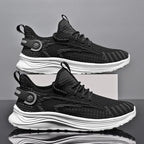 Damen Komfortable Lauf-Sneaker mit elastischem Strick-Obermaterial R&B